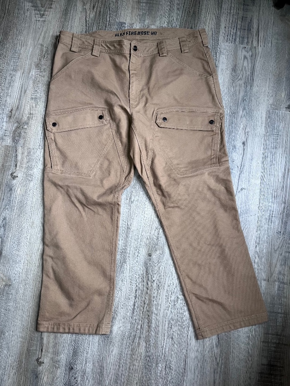 Men's DuluthFlex Fire Hose HD 40 x 30 standard Fit Cargo Pants tan beige khaki